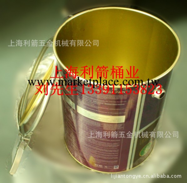 上海利箭專業生產5L圓罐抱箍鐵罐，5L抱箍圓罐，5L卡箍圓罐工廠,批發,進口,代購