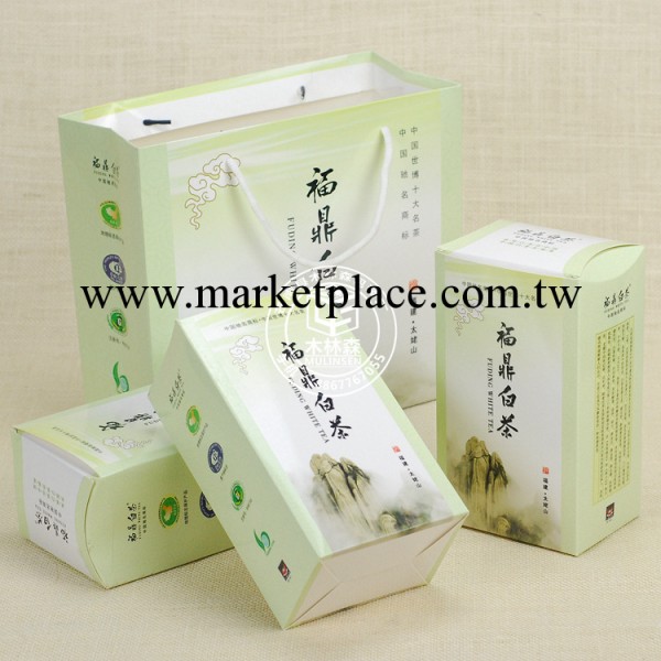 現貨福鼎白茶包裝簡易紙盒 白毫銀針手提式茶葉禮盒 白牧創意紙盒工廠,批發,進口,代購