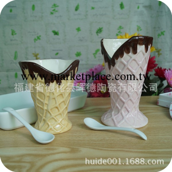 陶瓷手繪冰淇淋杯 高腳杯 純手工彩繪餐廚用品工廠,批發,進口,代購