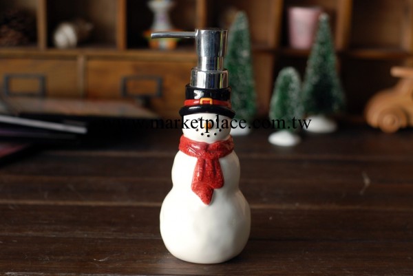 聖誕 雪人陶瓷瓶 沐浴露瓶洗發水瓶批發 廠傢直銷 20131203368工廠,批發,進口,代購