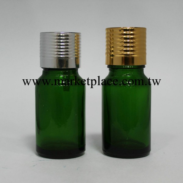 廠傢批發機制10ML綠色精油瓶/現貨金銀色滾絲蓋綠色精油瓶10ML工廠,批發,進口,代購