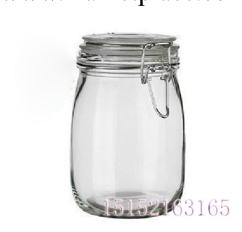 1000ml透明玻璃儲物罐 玻璃罐 密封罐 大號玻璃罐茶葉罐批發・進口・工廠・代買・代購