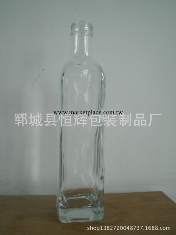 晶白料玻璃酒瓶廠傢  500ml手工玻璃酒瓶 烤花白酒瓶批發・進口・工廠・代買・代購
