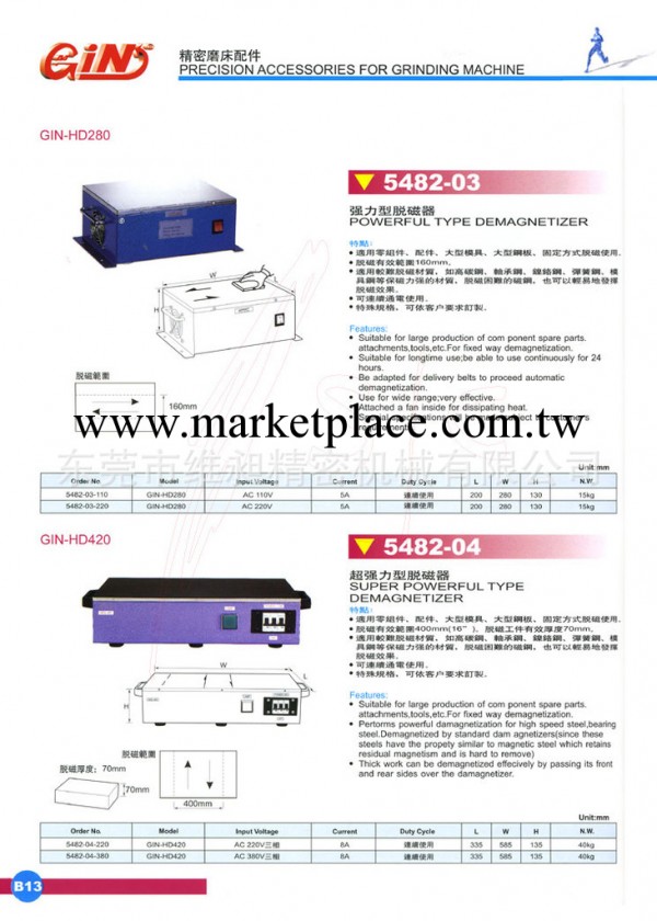 臺灣精展強力型脫磁器 GIN-HD280精密強力脫磁器 精展磨床脫磁器工廠,批發,進口,代購