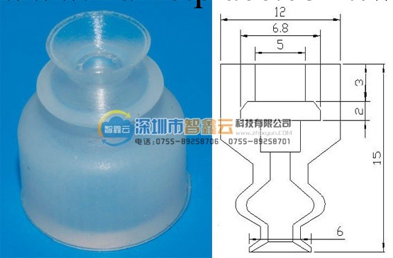 智鑫雲天行小頭吸盤 JE07-6S2  ZTS-6S2機械手配件矽膠吸盤工廠,批發,進口,代購