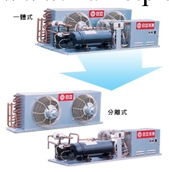 冷凍冷藏兩用型2匹日立KX-21AB一體式/可分式風冷渦卷凝縮器組工廠,批發,進口,代購