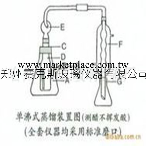 實驗室用成套玻璃機器  單沸式蒸餾裝置不揮發酸測醋裝置工廠,批發,進口,代購