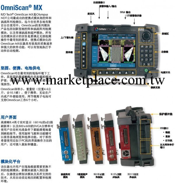 美國奧林巴斯工業超聲相控陣探傷機OmniScan&reg; MX工廠,批發,進口,代購