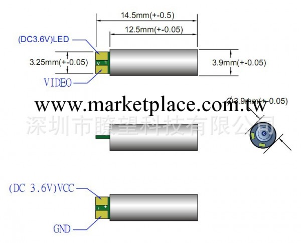 內徑Φ3.4mmx15mm 8萬像素內窺鏡模組工廠,批發,進口,代購