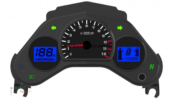 摩托車改裝配件 新感覺827數字機表電動車機表 本田機表一件代發工廠,批發,進口,代購