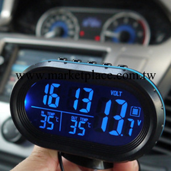 車用時鐘表 汽車電子鐘 車載溫度計夜光鐘表 VST 7009v 表 溫度批發・進口・工廠・代買・代購