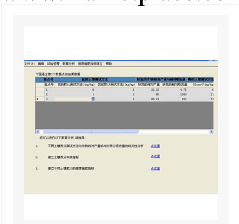 土肥站肥效體系指標建立系統軟件 FX3414工廠,批發,進口,代購