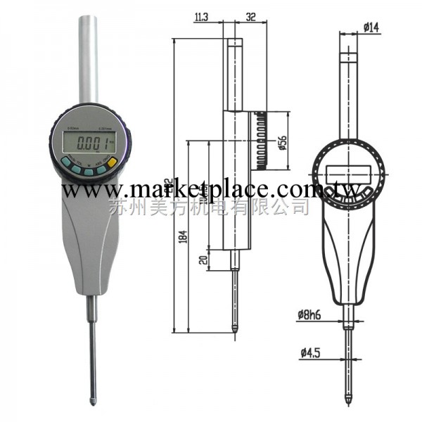 桂量數顯千分表0-50*0.001mm 蘇州代理商工廠,批發,進口,代購