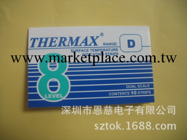 8格D型熱敏試紙TMC 英國溫度美Thermax溫度試紙160-199度溫度紙工廠,批發,進口,代購
