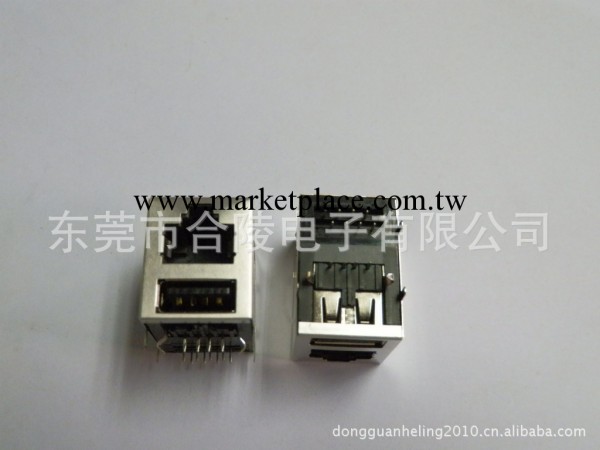 廠傢直銷 RJ45+USB 網絡插座連接器工廠,批發,進口,代購