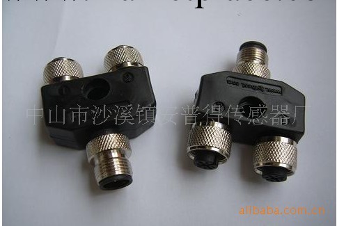 M12分線器、T型分線器、連接器（3P-8P可選，1公2母型）工廠,批發,進口,代購
