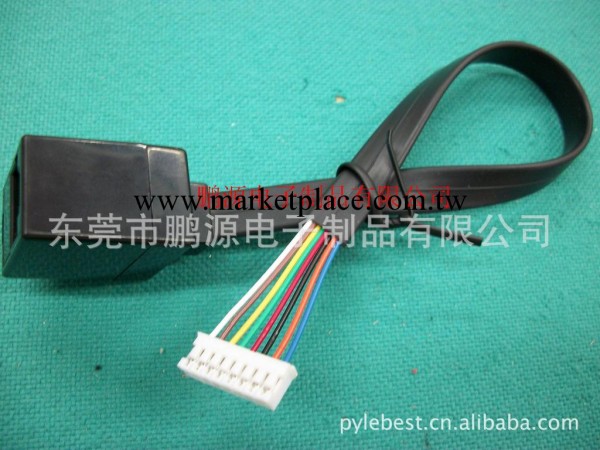 供應電腦連接線     RJ45電腦母座   連接線+PH2.0端子線工廠,批發,進口,代購