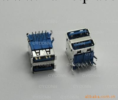 USB插座/USB連接器/接頭 USB3.0 雙層工廠,批發,進口,代購