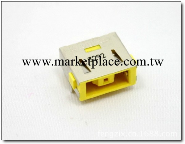 原裝進口筆記本電源DC直流插座連接器聯想方形黃色臥式直插可反插批發・進口・工廠・代買・代購