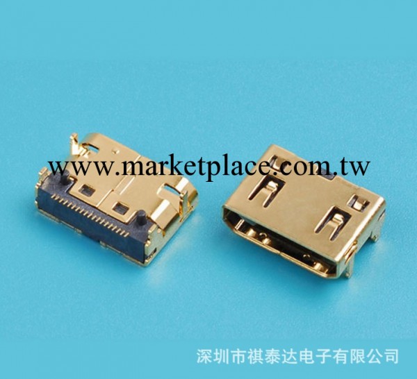 MINI HDMI 貼板式 HDMI插座 HDMI連接器批發商批發・進口・工廠・代買・代購