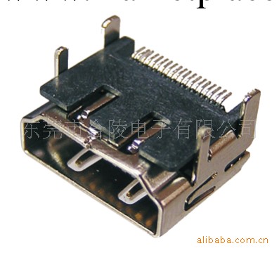 【廠傢大量直銷】HDMI 19PIN SMT型四個固定腳【見詳圖】工廠,批發,進口,代購