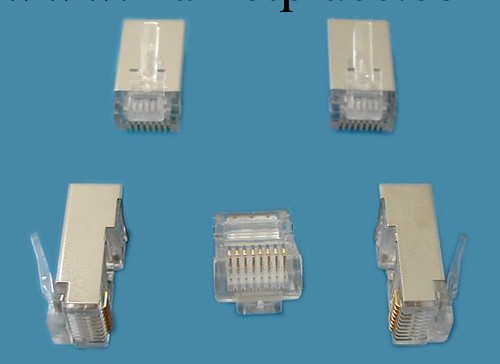 AMP屏蔽水晶頭 超五類屏蔽網絡水晶頭RJ45 鐵殼 網線屏蔽 高品質工廠,批發,進口,代購