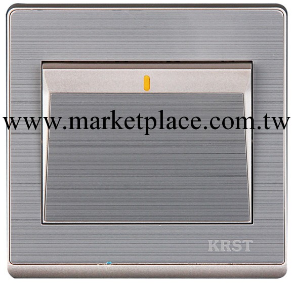 KRST 香檳金 鋁拉絲 墻壁開關插座 傢用開關 一開單控 一位單控批發・進口・工廠・代買・代購
