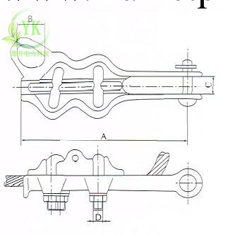 NLZ-1T NLZ-1L 豫開金具 鋁合金耐張線夾（直線型）工廠,批發,進口,代購