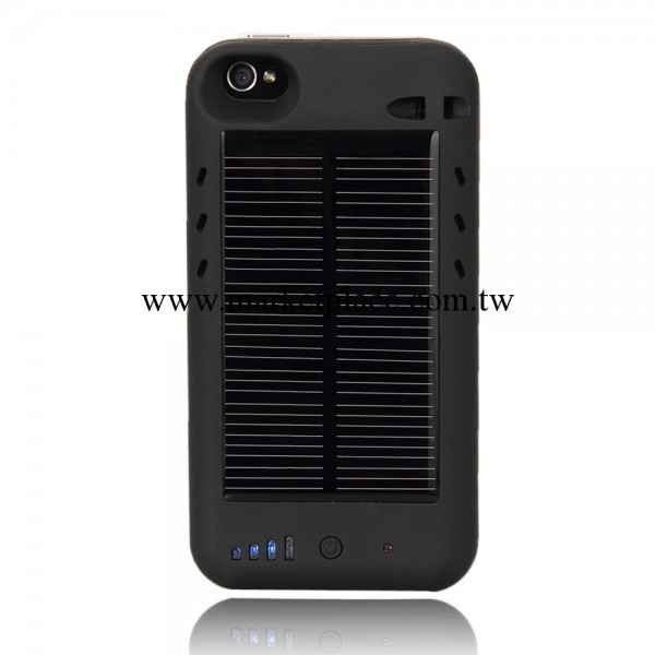 廠傢直銷新款iphone4S超薄蘋果手機太陽能移動行動電源電池殼盒批發・進口・工廠・代買・代購