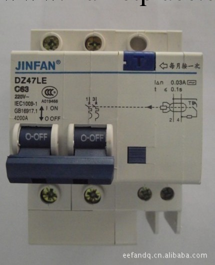 DZ47LE-63 2P 6-63A 漏電斷路器  上海勁帆工廠,批發,進口,代購