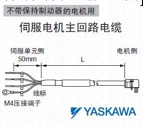 JZSP-CSM01-50-E安川伺服電機主回路電纜工廠,批發,進口,代購