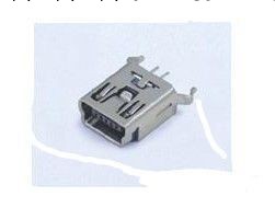 廠傢供應USB母座，連接器5PUSB插座 180°直插式東莞USB插座工廠,批發,進口,代購