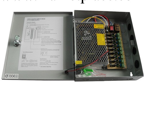 廣東生產廠傢供應12V 10A 9路 安防監控開關電源工廠,批發,進口,代購