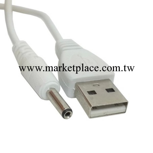 2芯USB轉DC3.5白色電源線USB數據充電線L=80MM生產加工定制工廠,批發,進口,代購
