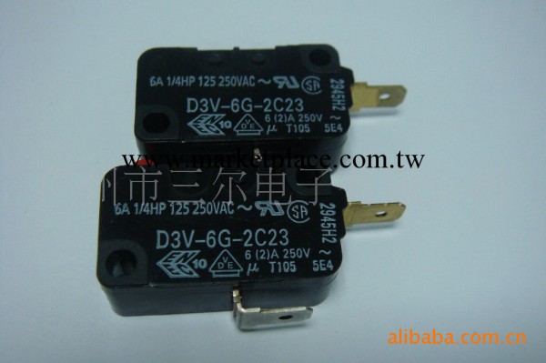 OMRON按斷微動開關:D3V-6G-2C23工廠,批發,進口,代購