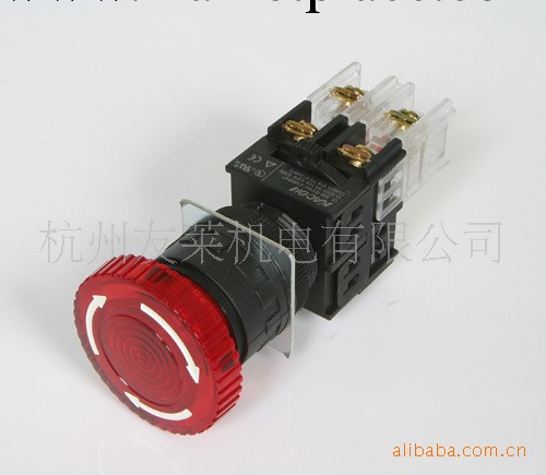 進口韓國凱昆Φ22mm帶LED燈急停開關K22-87R正品促銷批發高品質工廠,批發,進口,代購