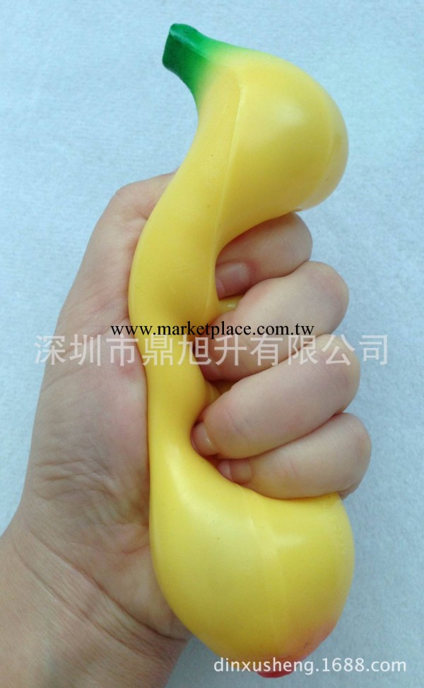 擠壓香蕉 造型逼真 擠壓玩具 創意仿真系列 塑膠玩具廠傢批發・進口・工廠・代買・代購