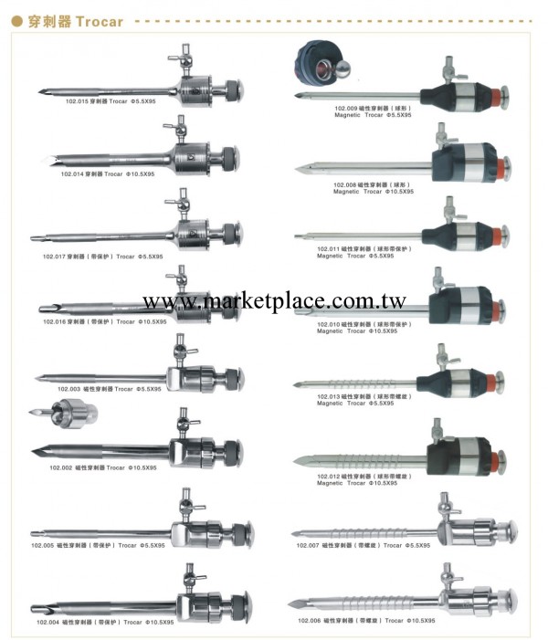 醫療器械公司 腹腔鏡手術器械：磁性穿刺器 磁性穿刺器（帶保護）工廠,批發,進口,代購