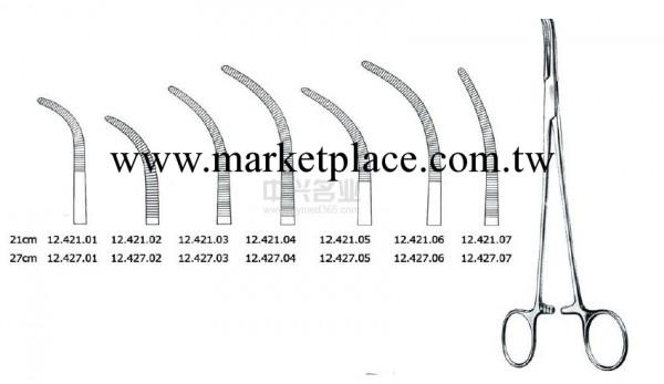 彎頭止血鉗 OVERHOLT-GEISSENDOER, fcp. fig 3, 27cm工廠,批發,進口,代購