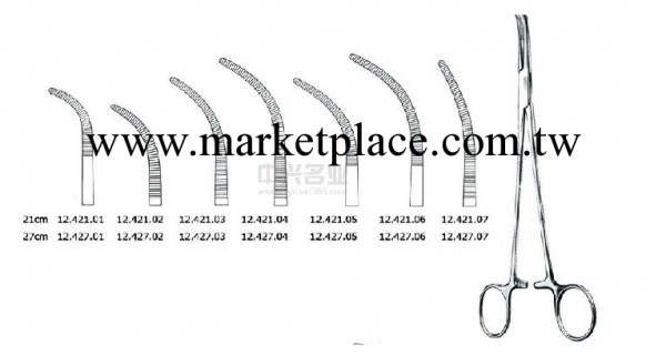 彎頭止血鉗 OVERHOLT-GEISSENDOER, fcp. fig 1, 27cm工廠,批發,進口,代購