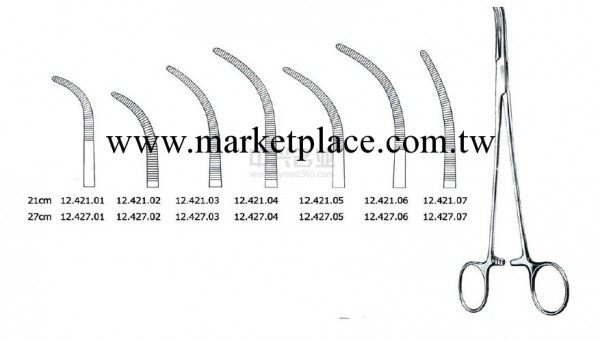 彎頭止血鉗 OVERHOLT-GEISSENDOER, fcp. fig 4, 27cm工廠,批發,進口,代購