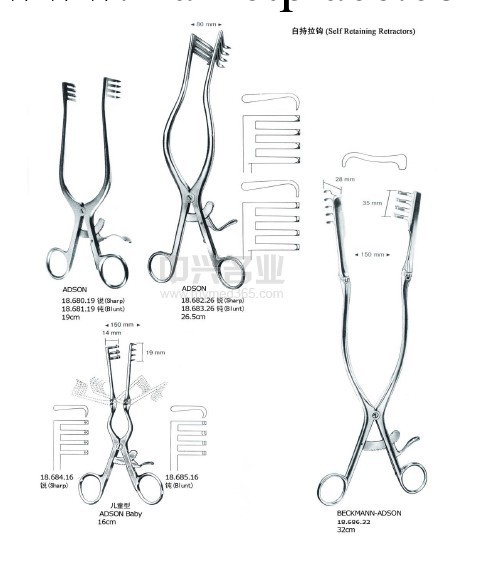 椎板牽開器 Adson工廠,批發,進口,代購