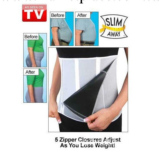 5條拉鏈 Slimming Belt 皮質 雙動力超高效瘦身腰帶 塑腰帶 TV工廠,批發,進口,代購