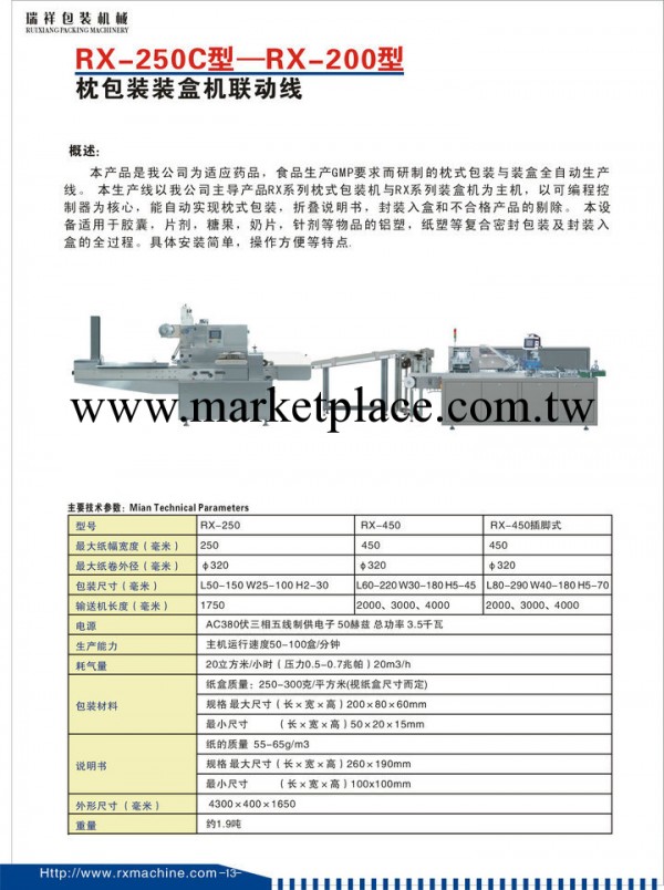 供應瑞祥-250泡罩包裝機+裝盒機 生產流水線式操作更方便工廠,批發,進口,代購