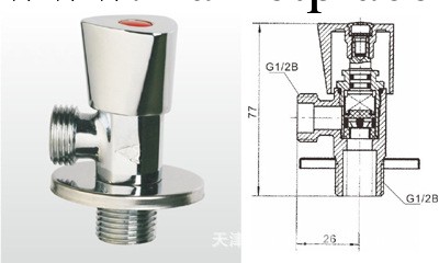 赤峰裝修傢居專用 埃美柯水暖精品角閥 JAMICO優質角閥 318 DN15工廠,批發,進口,代購