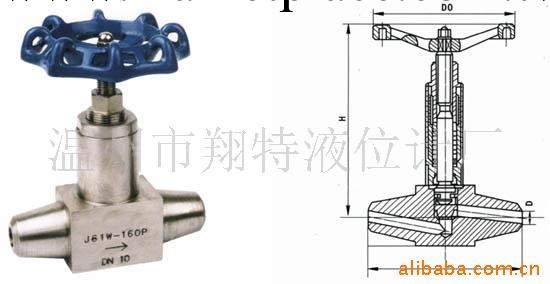 【廠傢定做批發】供應J61Y-160V型不銹鋼對焊針型閥 焊接針型閥工廠,批發,進口,代購