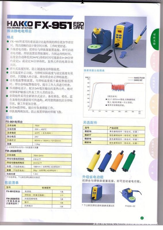 日本HAKKO白光數字無鉛電焊臺FX-951及T12BC2系列焊咀工廠,批發,進口,代購