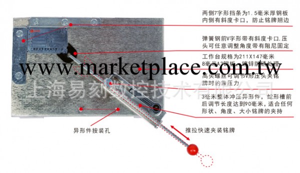 廠傢直銷各類氣動打標機專用標牌夾具,銘牌夾具,標牌夾持器工廠,批發,進口,代購