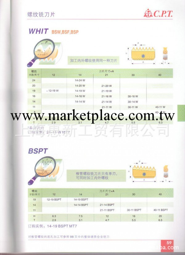 長期供應CPT系列14牙/英寸合金波刃刀具銑刀定做工廠,批發,進口,代購