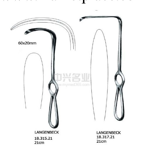 窄拉鉤 retractor LANGENBECK工廠,批發,進口,代購